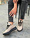 Кросівки жіночі шкіряні бежеві білі на товстій підошві платформі від виробника, фото 6