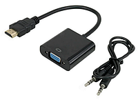 Переходник-конвертер HDMI на VGA + audio