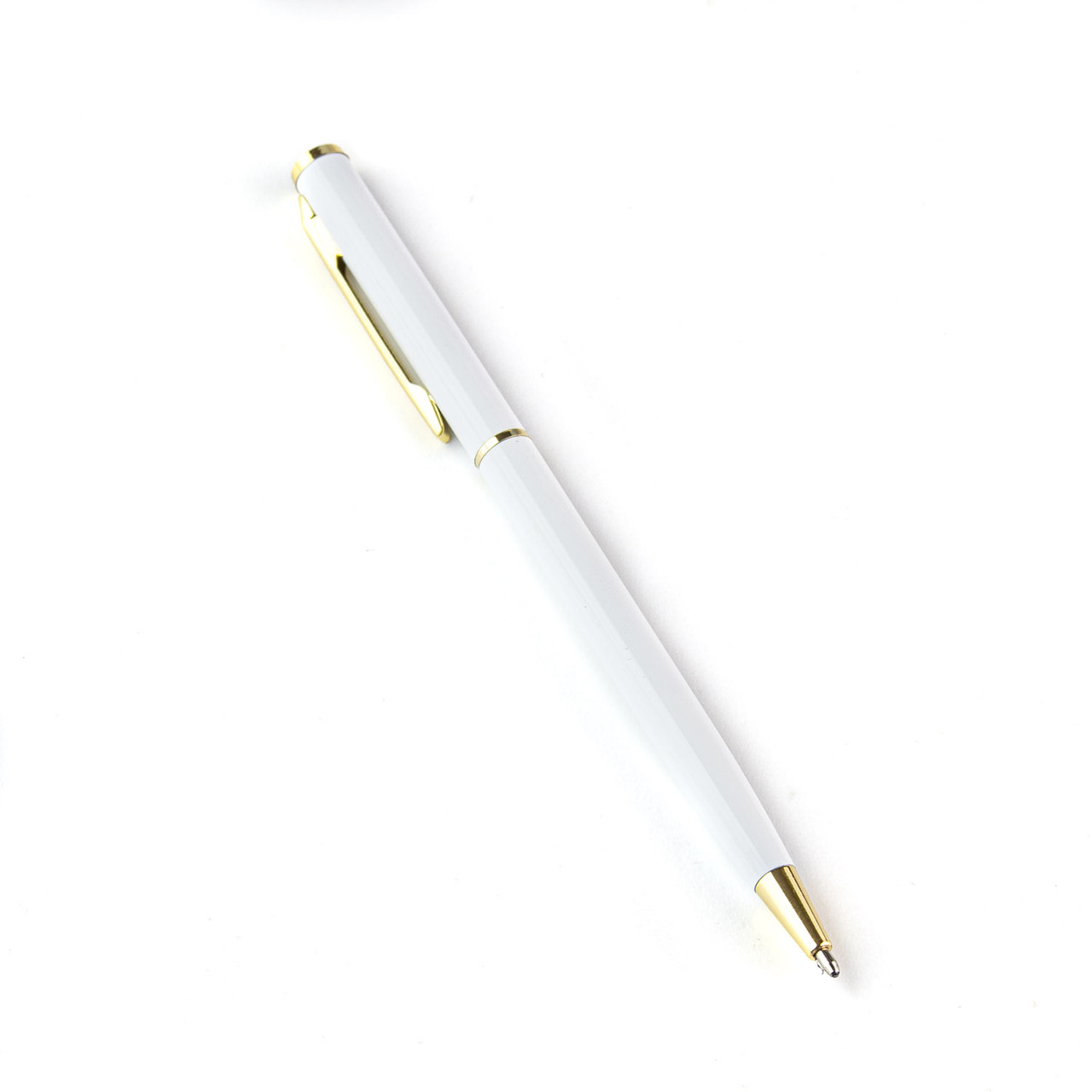 Кулькова ручка Біла з золотом RYH031