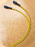 Бронепровод с надсвечниками силиконовый желтый для двухтактной свечи (1 кп - 2 провода)