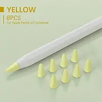 Чохол для наконечника стилуса GOOJODOQ 1005001835985075Y Yellow Apple Pencil (1-2 покоління) 8шт