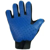 Перчатка для вычесывания домашних животных UFT Hair Removal Gloves Black Blue (4820176253507)