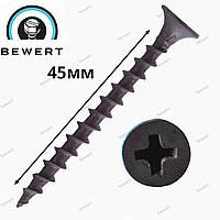 Саморіз 3,5х45 для дерева чорний (500 штук)