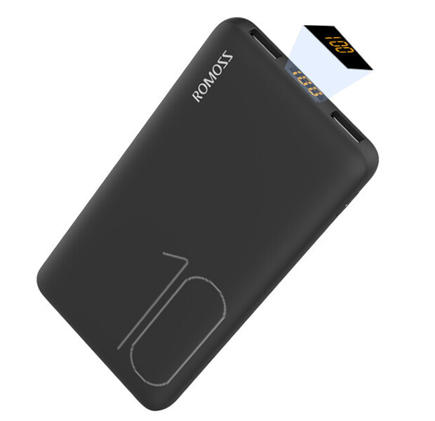 Power Bank Romoss 10000mAh SLIM чорного кольору