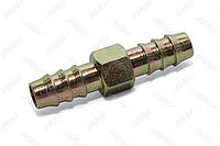 Соединитель 8мм зубчатый для трубки (металл) (RIDER)