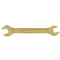 Ключ рожковый, 10 х 11 мм, желтый цинк Sibrteh 14304