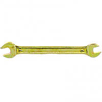 Ключ рожковый, 6 х 7 мм, желтый цинк Sibrteh 14301