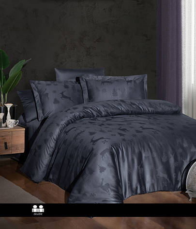 Постільна білизна First Choice Jacquard Satin Dark Eeries - Midas Eclipse, фото 1