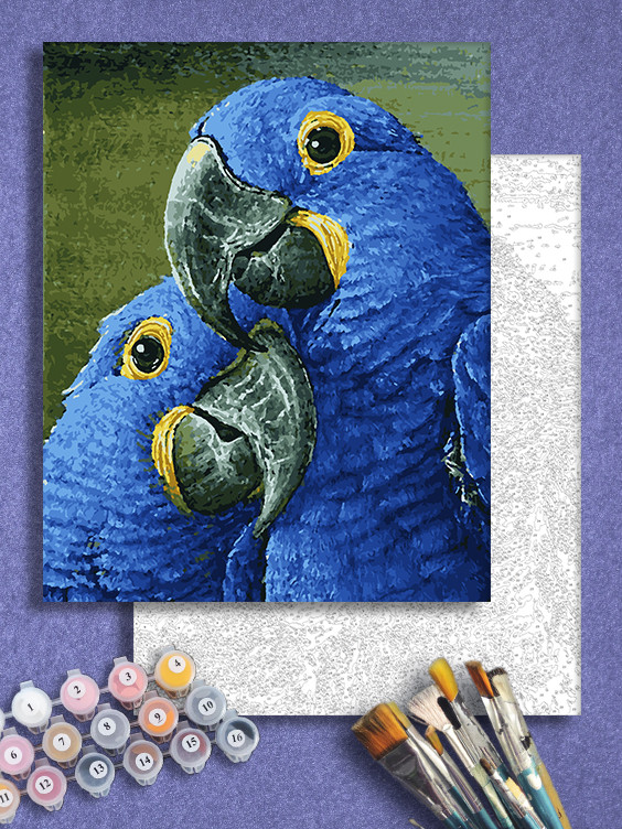 Картина по номерам Блакитні папуги mel-0168 melmil, фото 1