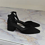 Замшеві босоніжки на маленькому підборі, фото 5