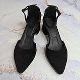 Замшеві босоніжки на маленькому підборі, фото 4