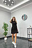 Жіноча молодіжна сукня міні Bella Belluci  чорна зі стразами (трикотаж Туреччина), фото 4