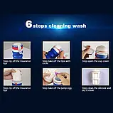 Мастурбатор чоловічий силіконовий із вібрацією багаторазовий Маструбатор чашка від USB Імітація анального сексу, фото 9