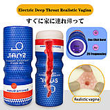 Мастурбатор чоловічий силіконовий із вібрацією багаторазовий Маструбатор чашка від USB Імітація анального сексу, фото 5