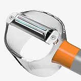 Овочечистка Store Fruit Peeler з контейнером високоякісна для видалення шкірки з фруктів і овочів, фото 5