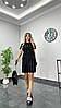Жіноча молодіжна сукня міні Bella Belluci  чорна з срібними стразами (трикотаж Туреччина), фото 2