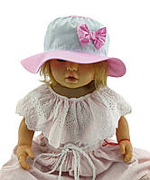 Панама детская 48, 50, 52, 54 размер хлопок для девочки панамка головные уборы розовый (ПД267)