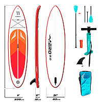 Надувной Сапборд AERO Board 2.0 (335х15х80см) 11' Red Orange