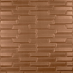 3Д панелі самоклеючі для стін, м'які 3D панелі декоративні під кладку 700х770х6 мм, Темно-коричневи