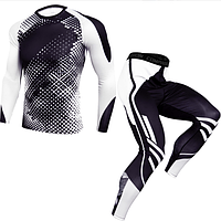 Комплект для тренировок компрессионная одежда LHPWTQ XL черно-белый