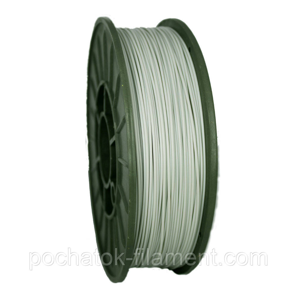 PLA філамент нитка пластик для ЗD друку Pochatok Filament 1,75мм Сіро зелений (сіро пісочний), фото 1
