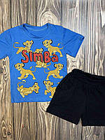 Детский набор комплект костюм на лето для мальчика пума 110-116 футболка и шорты хб