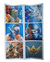 Наліпки Counter-Strike 6 штук формат А4