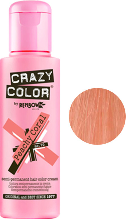 Тінт-фарба для волосся персиковий корал CRAZY COLOR