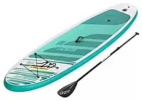 Надувная доска для серфинг- плаванья Bestway 305x84x15 см SUP-доска 65346 с набором бирюзовый