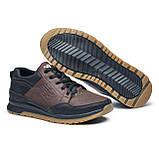 Якісні чоловічі кросівки New Balance з натуральної шкіри model-95, коричневі, фото 6