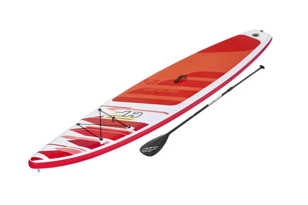 Надувна дошка для SUP серфінгу з плавником Bestway 65343 SUP-борд 381x76x15 см червоний