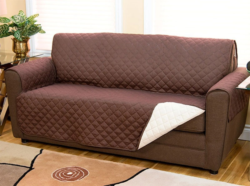 Накидка на диван стеганное покрывало для дивана couch coat двухстороннее защитное покрывало - фото 4 - id-p1834342882