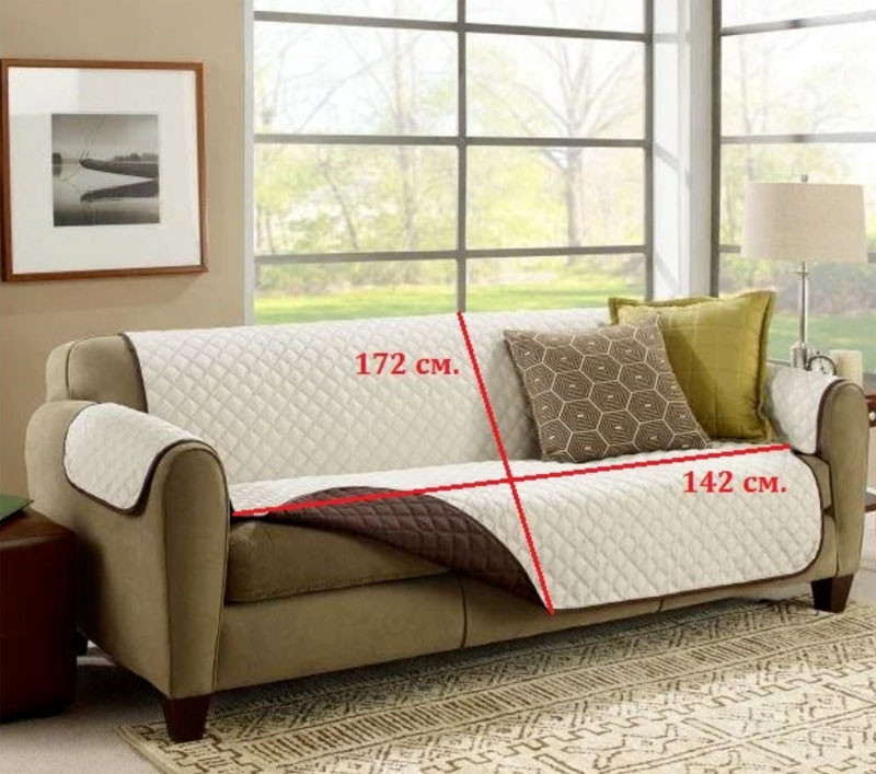 Накидка на диван стеганное покрывало для дивана couch coat двухстороннее защитное покрывало - фото 6 - id-p1834342882