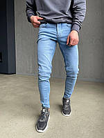 Мужские базовые джинсы (синие) #uf1101 молодежные удобные без принтов и потертостей повседневные для парней