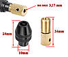 Кулачковий патрон №318L на вал 3,17 мм затискач 0,3-4,0 мм для гавера 8 x 0,75 дрилі Dremel, фото 3