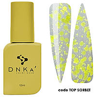 DNKa Top Sorbet Топ без ЛШ (прозорий з жовтими пластівцями), 12 мл