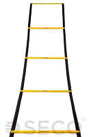 Тренувальна драбина координаційна для бігу SECO® 12 ступенів 5,1 м жовтого кольору