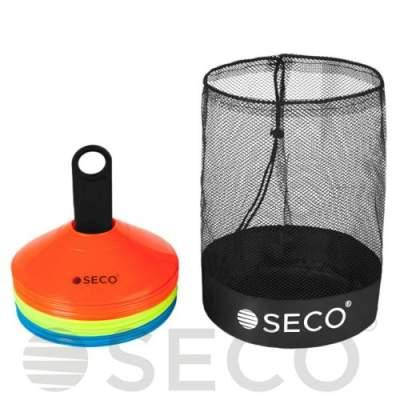 Набір тренувальних фішек SECO® 3 кольорів з підставкою та сумкою (30 штук), фото 2