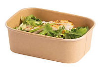 Контейнер для салатов и вторых блюд Turkey крафт/крафт овальный 750мл 17х12 см h5,5 см бумажное