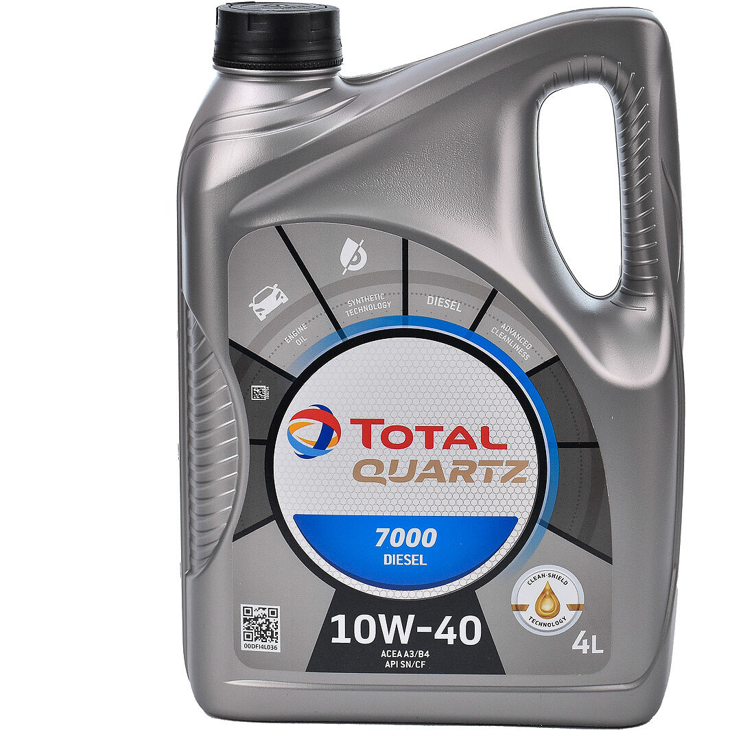 Total Quartz 7000 Diesel 10W-40 4 л, (216682) моторна олива, фото 1