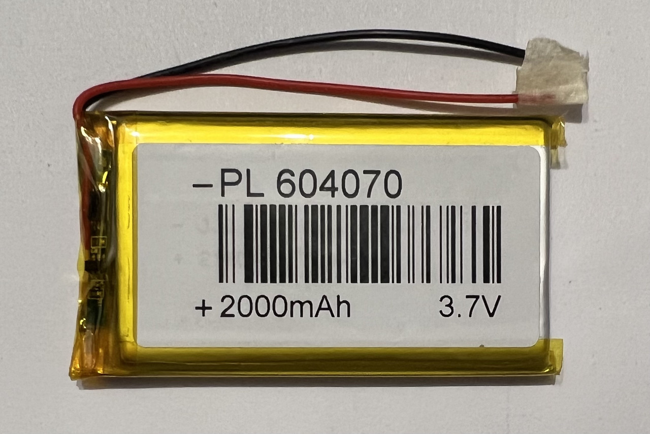 Акумулятор 604070 2000mAh 3.7V Li-pol літій-полімерний