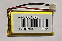 Акумулятор 604070 2000mAh 3.7V Li-pol літій-полімерний