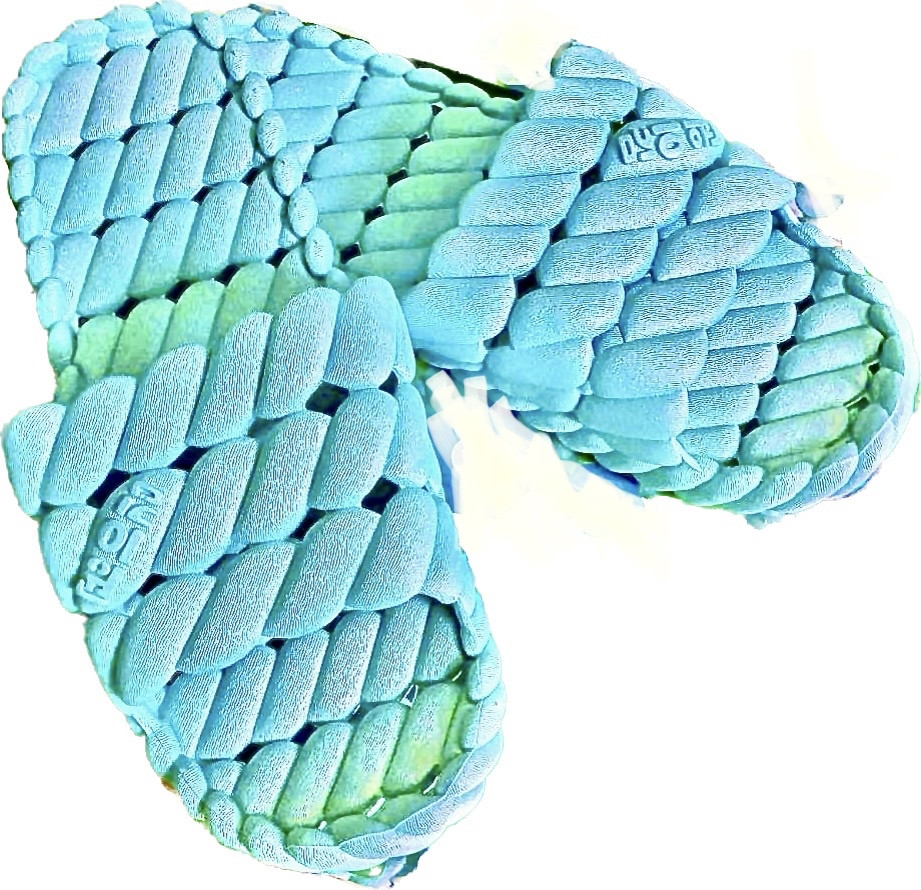 Шльопанці жіночі неонові блакитні лазневі 38 розмір, фото 1