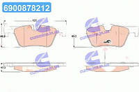 Колодка торм. диск. BMW 1(F20) 116D-125I 2010-,3(F30) 316-328 2011- задн. (пр-во TRW) GDB1919