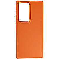 TPU чохол Bonbon Metal Style для Samsung Galaxy S24 Ultra Помаранчевий / Papaya