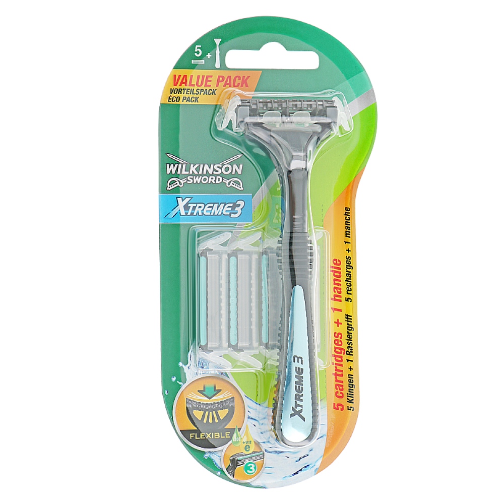 Станок Wilkinson Xtreme 3 Hybrid з 5 змінними картриджами