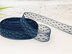Мереживо -сітка 1,6 см темно-синє, фото 2