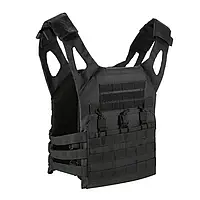 Тактическая Черная плитоноска Plate Carrier - ALPC/ Разгрузочный жилет с системой MOLLE