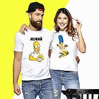 Парні футболки з принтом "Сімпсони" Push IT
