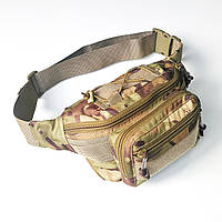 Тактическая поясная сумка/ Армейская сумка бананка через плечо/ Мультикам